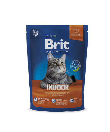 Brit Premium Cat Indoor сухий корм для домашніх кішок (курка)