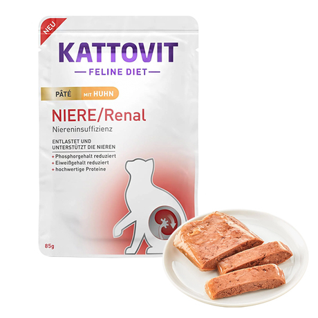 Kattovit Veterinary Niere Renal Chicken Pate Паштет Для Кішок Із Захворюваннями Нирок З Куркою Фото Від Dog.Com.Ua