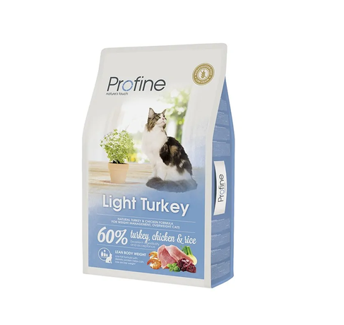 Profine Cat Light повнораційний сухий корм для дорослих кішок із зайвою вагою або схильних до його появи (індичка)
