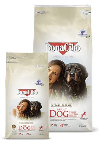 Сухой корм BonaCibo Adult Dog High Energy (БонаСибо) для взрослых активных собак всех пород (курица, анчоусы, рис)