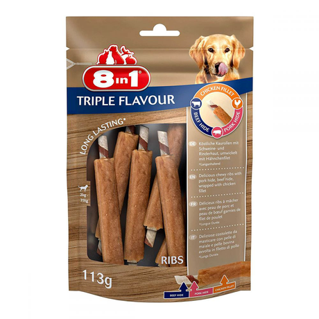 8in1 Ребрышки с тремя вкусами для собак