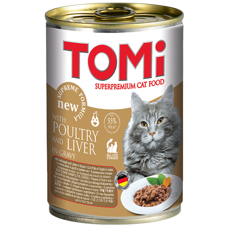 TOMi poultry liver ПТАХ ПЕЧІНЬ консерви для котів, вологий корм