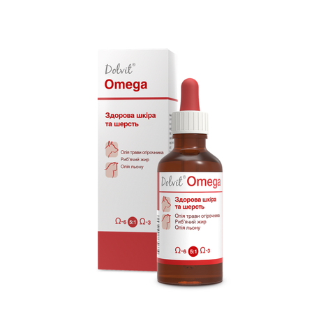 Dolfos Dolvit Omega Витамины при дерматологических проблемах у собак и кошек, 50 мл