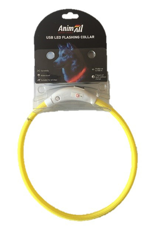 Animall USB Led Flashing Collar Светящийся ошейник для собак 35 см (различные цвета)