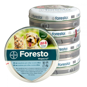 Bayer Foresto (Форесто) ошейник от блох и клещей для собак и котов 38 см