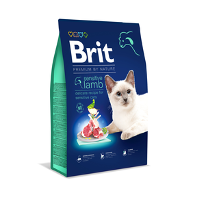 Brit Premium by Nature Cat Sensitive для взрослых кошек с чувствительным пищеварением (ягненок)