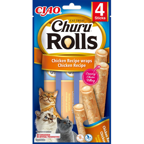Inaba Churu Rolls Лакомство Для Кошек, С Курицей 4*10 Г Фото От Dog.Com.Ua