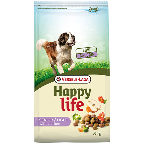 Happy Life Senior Light with Chicken нізкокалорийний корм для літніх собак з проблемами зайвої ваги (курка)