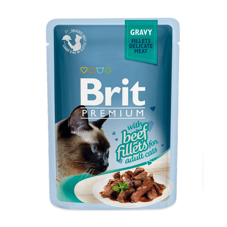 Brit Premium Филе говядины в соусе для кошек
