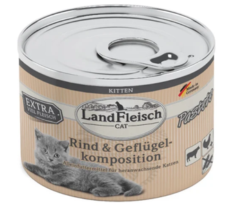 LandFleisch паштет для котят из говядины и мяса птицы