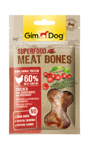 GimDog Superfood Мясные косточки с курицей, клюквой и розмарином для собак