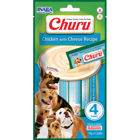 Лакомство Inaba Churu Для Собак, Сливочный Мусс В Стиках, Курица С Сыром 4*14 Г Фото От Dog.Com.Ua