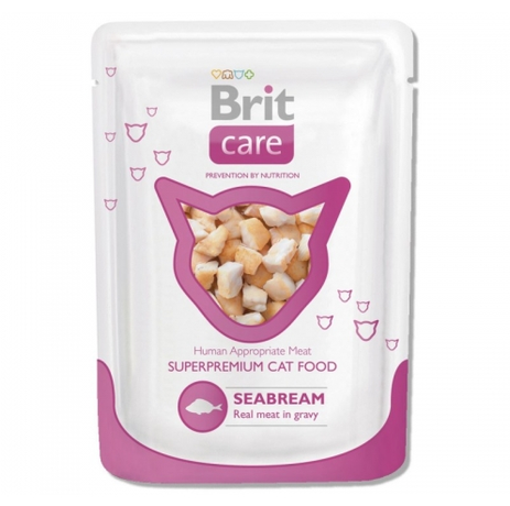 Brit Care Шматочки з морським окунем у соусі для кішок, пауч