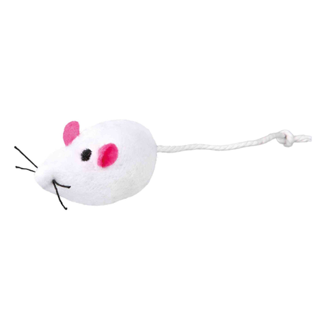 Trixie Мышка плюшевая серая/белая 5 см