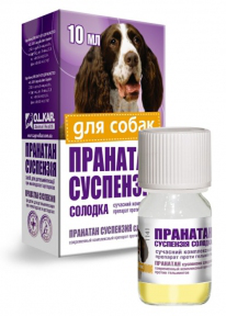Пранатан антигельминтик суспензия сладкая для собак, 10 мл