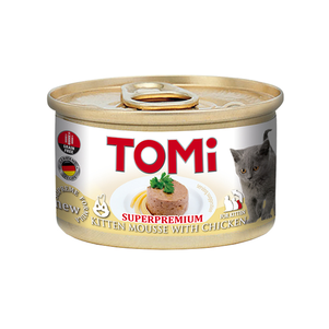 TOMi For Kitten with Chicken ТОМИ дЛЯ КОТЯТ, консервы для котят, мусс
