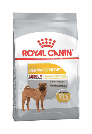 Сухий Корм Royal Canin Dermacomfort Medium Повнораційний Корм Для Собак Вагою Від 11 До 25 Кг З Чутливою Шкірою, Схильний До Подразнень Фото Від Dog.Com.Ua