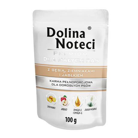 Пауч Dolina Noteci Premium Для Собак Маленьких Порід З Гусем,Картоплею Та Яблуком, 100 Г Фото Від Dog.Com.Ua