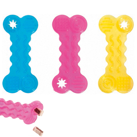 Flamingo Good4Fun Bone Дус Фо Фан Іграшки Для Ласощів Для Собак, Кісточки Рельєфні Яскраві, Гума Фото Від Dog.Com.Ua
