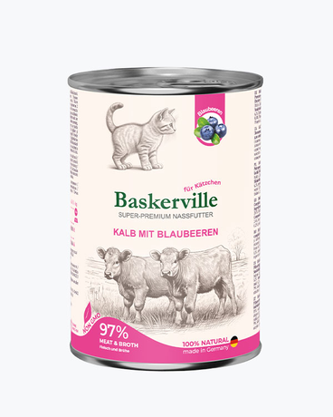 Baskerville Влажный Корм Для Котят С Телятиной И Черникой Фото От Dog.Com.Ua