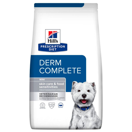 Hill’s Prescription Diet Derm Complete Mini Сухий корм для собак малих порід при харчовій алергії та атопічному дерматиті, з рисом і яйцем