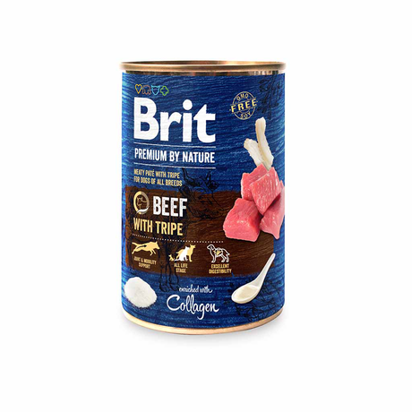 Brit Premium by Nature Beef with Tripe Мясной паштет с рубцом (требухой) для собак