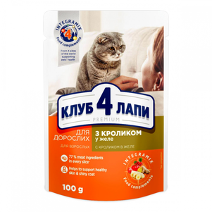Клуб 4 Лапы (Club 4 Paws) Влажный Корм Для Котов С Кроликом В Желе Фото Зоомагазина Dog.Com.Ua