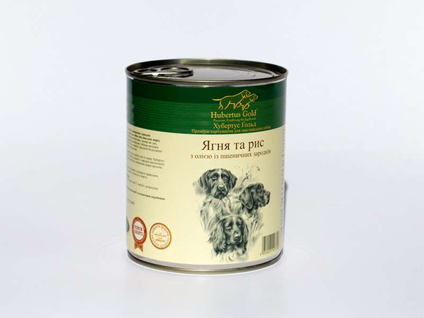 Hubertus Gold консерва для собак (ягненок и рис)