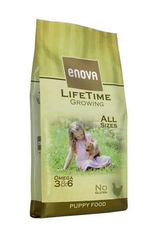 Сухий корм Enova Lifetime Growing повнораційний корм для цуценят віком до 12 місяців (курка)