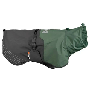 Non-Stop Dogwear Fjord Raincoat Дощовик Для Собак Зелений З Сірим Фото Зоомагазину Dog.Com.Ua