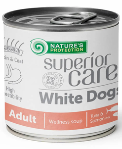 Np White Dogs All Breeds Adult Salmon And Tuna – Суп С Лососем И Тунцом Для Взрослых Собак Различных Пород С Белым Окрасом Шерсти Фото Зоомагазина Dog.Com.Ua