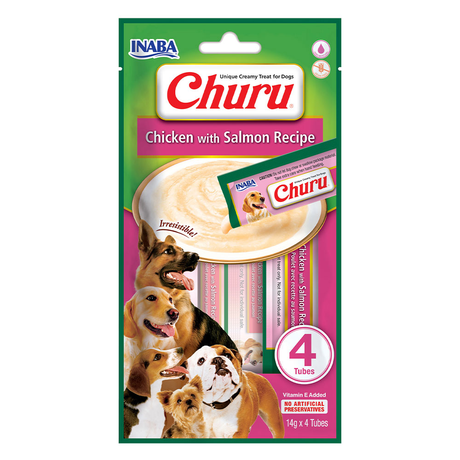 Лакомство Inaba Churu Для Собак, Сливочный Мусс В Стиках, Курица/Лосось 4*14 Г Фото От Dog.Com.Ua