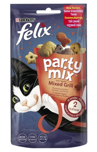 Felix Party Mix Ласощі Для Котів З Куркою, Яловичиною Та Лососем, 60 Г Фото Зоомагазину Dog.Com.Ua