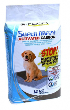 Croci Unterlage Super Nappy Carbon Пелюшки для собак з активованим вугіллям 57х54