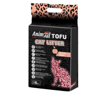 AnimAll Tofu Наповнювач соєвий для котячих туалетів, з ароматом персика