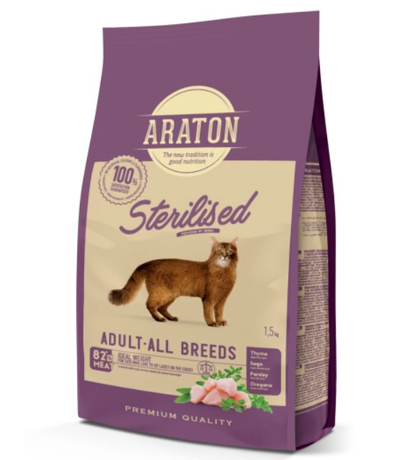 Araton Sterilised Adult All Breeds Сухой Корм Для Стерилизованных Кошек Всех Пород Фото От Dog.Com.Ua