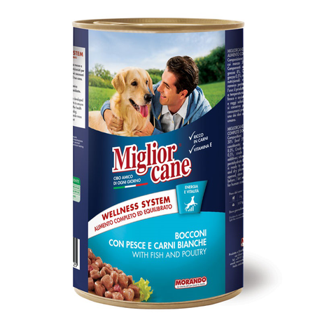 Morando Migliorcane Вологий корм для собак шматочки з рибою та білим м'ясом