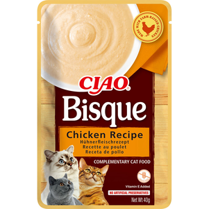 Inaba Ciao Bisque Пауч Для Кошек, С Курицей (Пюре) Фото Зоомагазина Dog.Com.Ua