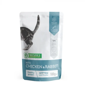 NP Kitten HealthyGrowth with Chicken&Rabbit консерви для кошенят (курка та кролик)