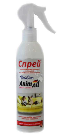 AnimAll VetLine Спрей протипаразитрний для дезінфекції місць проживання тварин, 250 мл