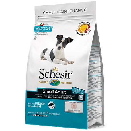 Schesir Dog Small Adult Fish сухой монопротеиновый корм для собак малых пород (рыба)