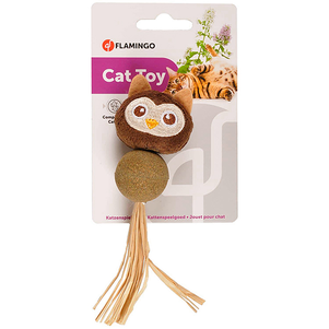 Flamingo Catnip Owl ФЛАМИНГО СОВА игрушка с кошачьей мятой для котов