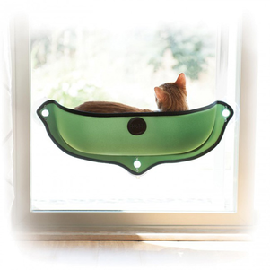 K&H Ez Mount Window Bed спальное место на окно для котов (зеленый)