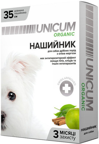 Нашийник від бліх і кліщів для собак UNICUM ORGANIC