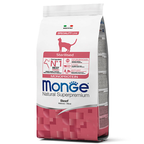 Monge Cat Monoprotein Sterilised Монопротеїновий корм для стерилізованих кішок (яловичина), 1,5 кг