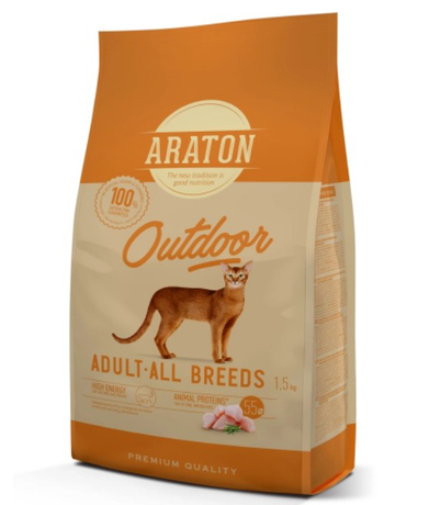 Araton Outdoor Adult All Breeds Сухой Корм Для Кошек Всех Пород Бывающих На Улице Фото От Dog.Com.Ua