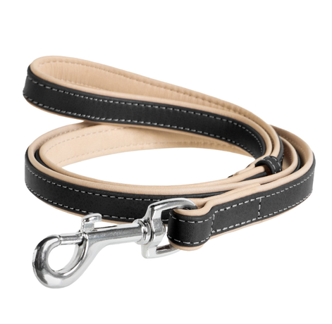Collar Waudog Soft Повідець Для Собак Шкіряний 183См, Чорний Фото Від Dog.Com.Ua