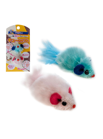 CattyMan Mouse Toys КЕТТІМЕН ПЛЮШЕВІ МИШКИ іграшка для котів, набір 2шт.