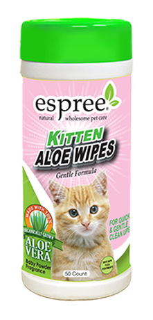 Espree Kitten Wipes Серветки для кошенят, що очищають.