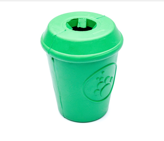 SodaPup Coffee Cup Green Іграшка кавовий стакан для собак, зелена